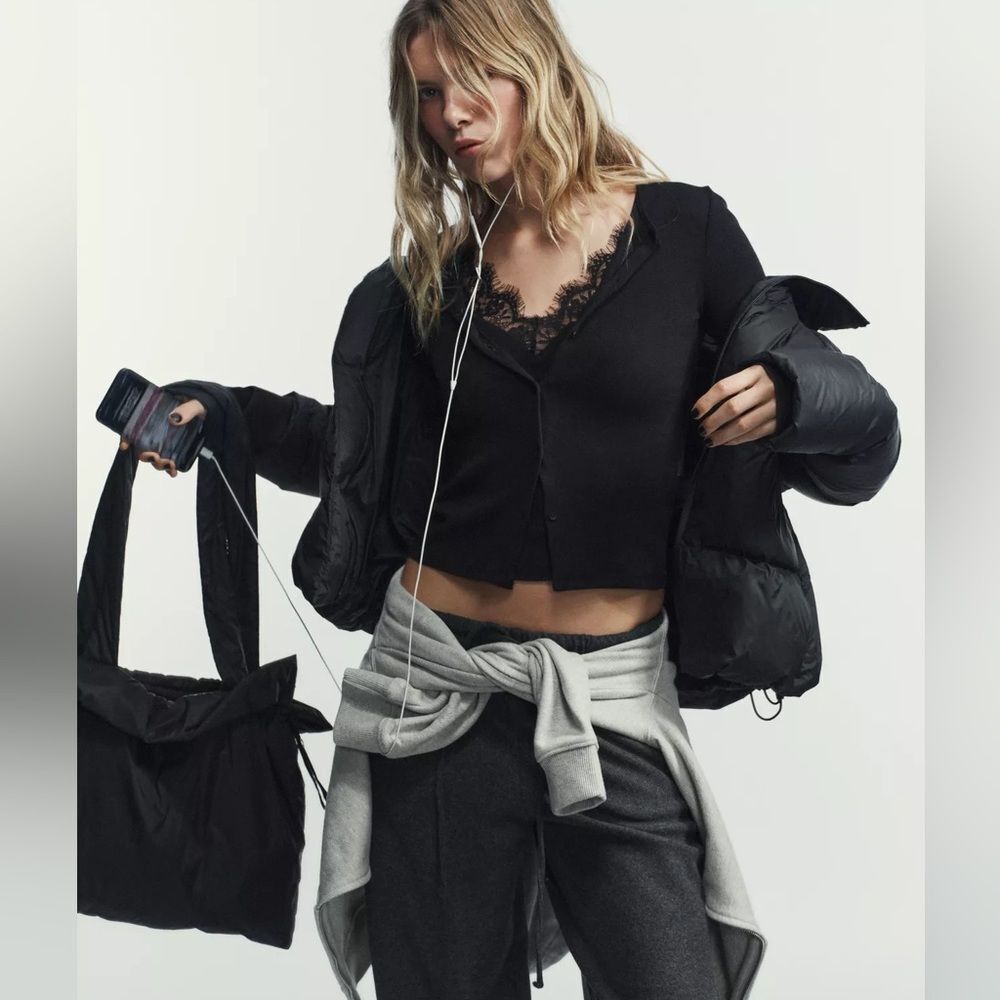 ZARA WATER REPELLENT WINDPROOF HOODED DOWN - Picture 8 of 13